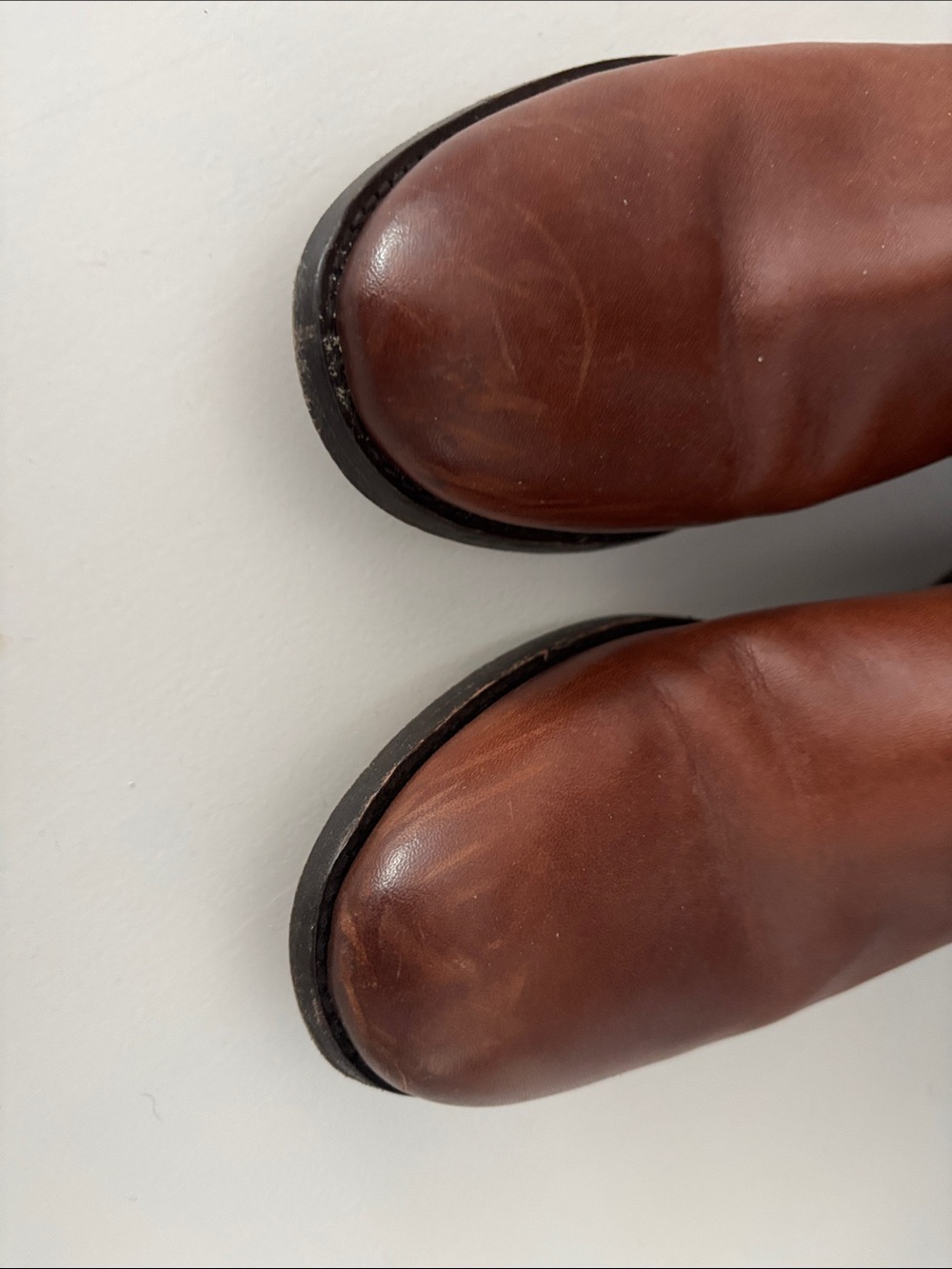 Frye Tall Smooth Leather Riding Boots - Brown - Picture 12 of 12